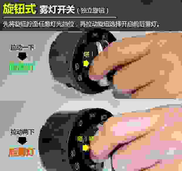 【前后雾灯开关示意图 前雾灯和后雾灯标志】图3